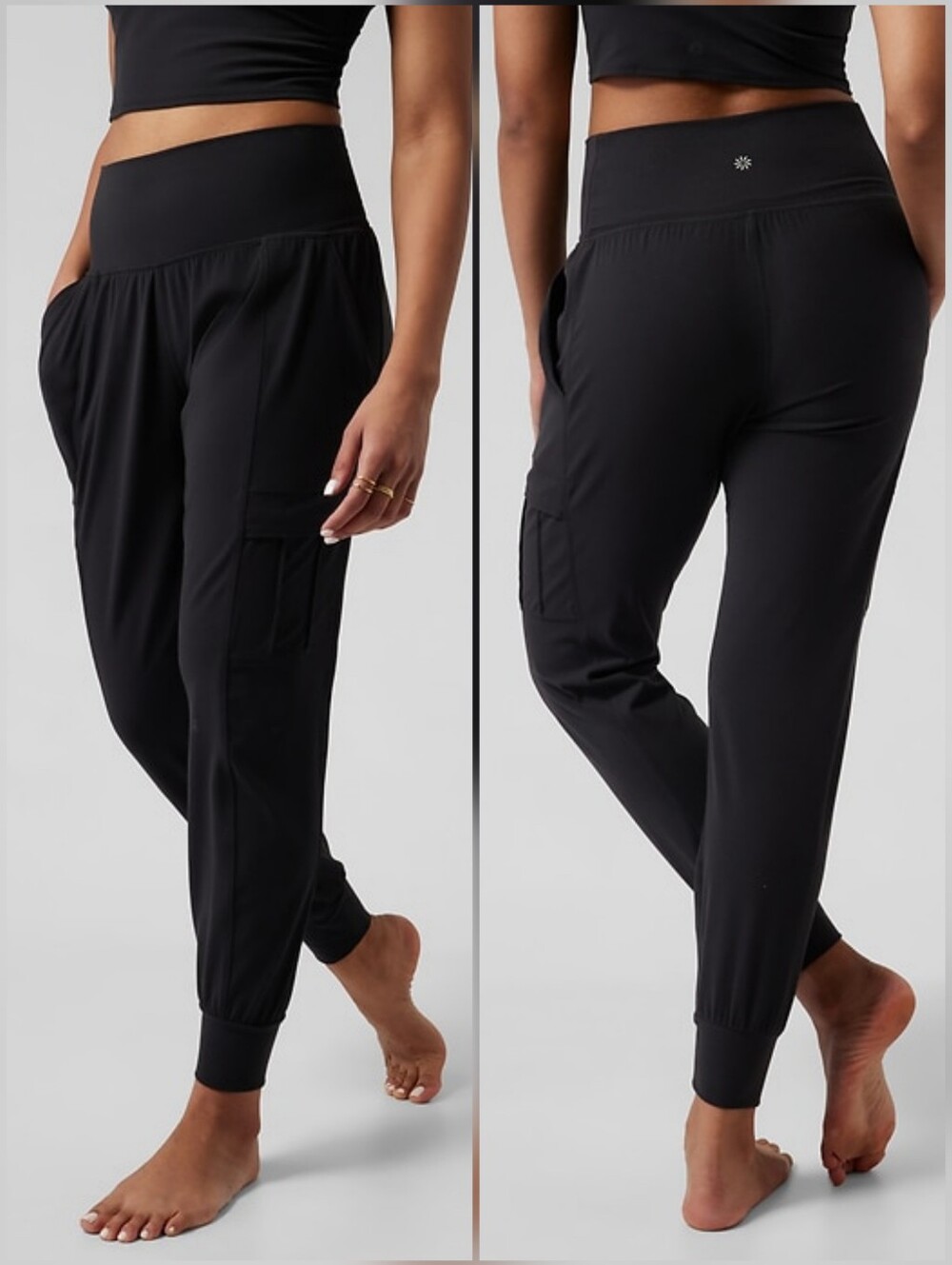 Athleta Salutation Cargo Jogger Black Size Small